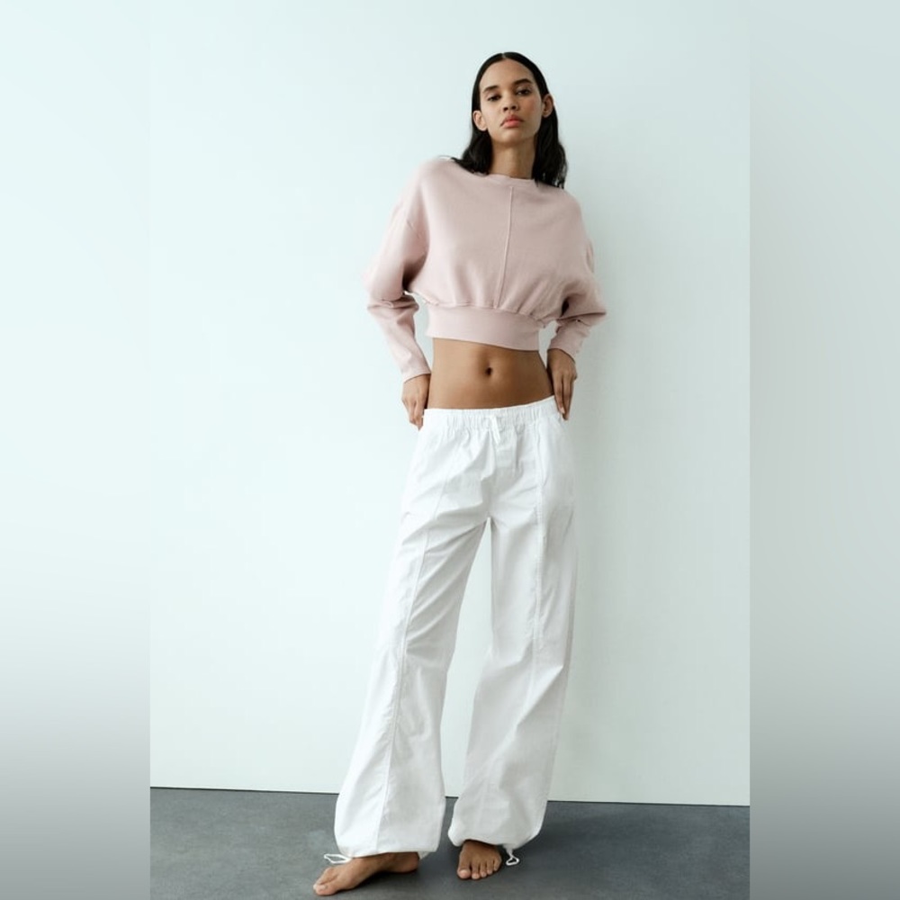 ZARA PARACHUTE PANTS LILAC